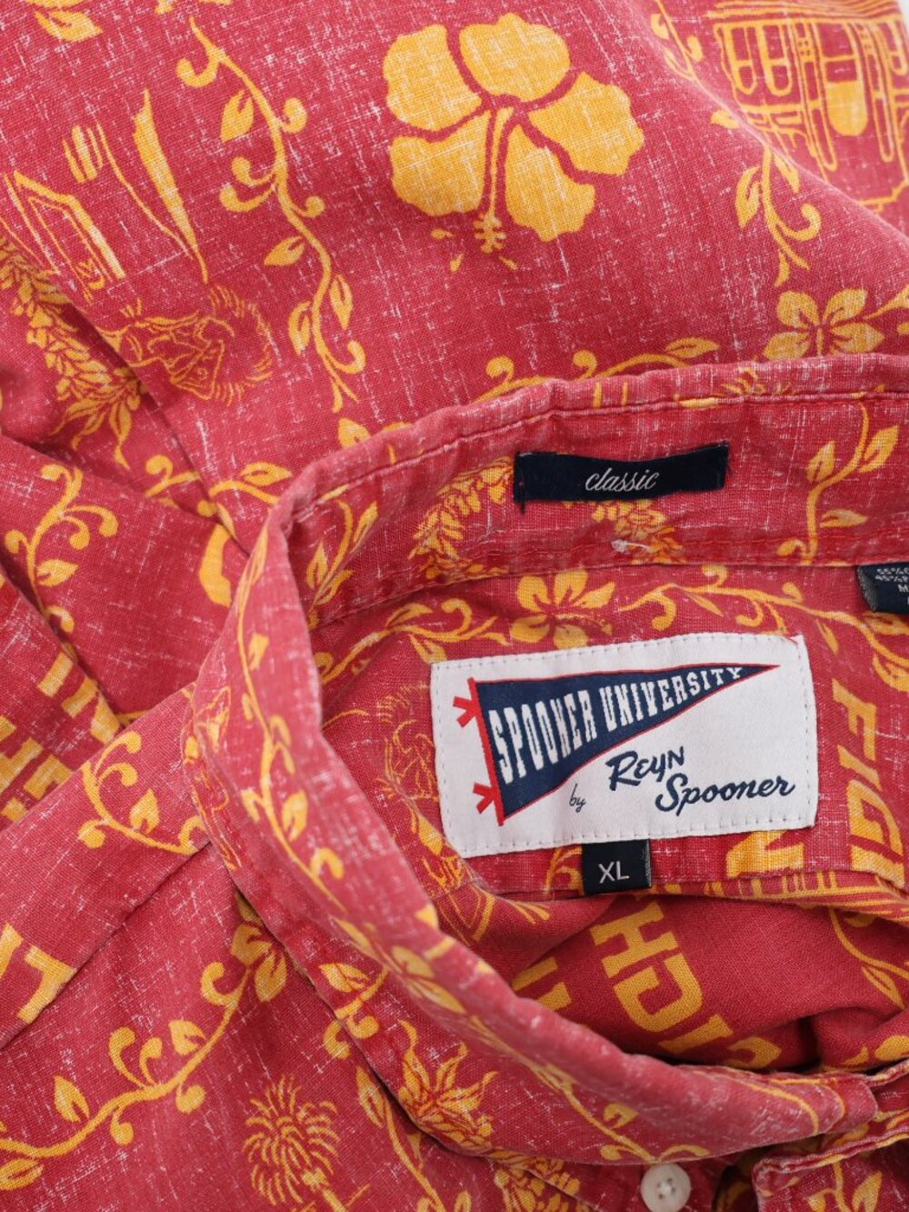 Reyn Spooner Hawaiian Shirt Mens XL university USC Fight On Trojans Football - Picture 14 of 15